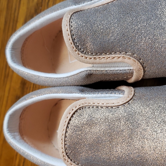 🎉HP🎉 Sparkly peach Vans slip on sneakers, size 2.5 - Picture 10 of 10